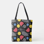 幾何学的抽象芸術パターン トートバッグ (裏面)