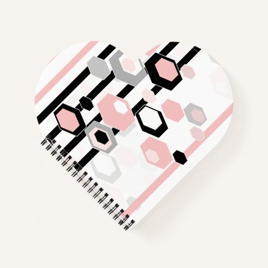 幾何学的抽象芸術パターン ノートブック (正面)