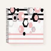 幾何学的抽象芸術パターン ノートブック (正面)