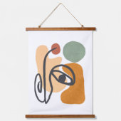 幾何学的抽象芸術パモダンステル 吊り下げ型タペストリー (正面)