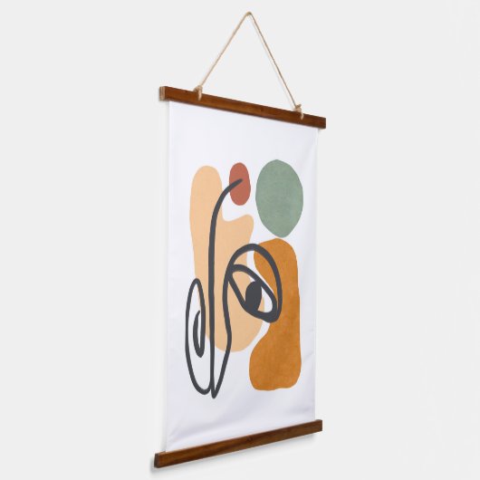 幾何学的抽象芸術パモダンステル 吊り下げ型タペストリー (傾斜あり)