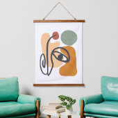 幾何学的抽象芸術パモダンステル 吊り下げ型タペストリー