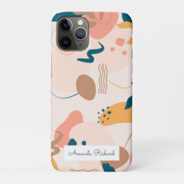 幾何学的抽象芸術パモダンステル iPhone 11 PROケース
