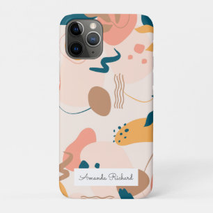 幾何学的抽象芸術パモダンステル iPhone 11 PROケース