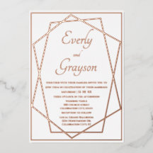 幾何学的抽象芸術フレームバラ結婚金ゴールド