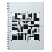 幾何学的抽象芸術ブロックノートブック ノートブック (正面)