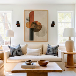 幾何学的抽象芸術ボー ポスター