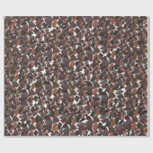 幾何学的抽象芸術ミッドセンチュリーモダン ラッピングペーパー (フラット)