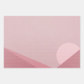 幾何学的抽象芸術ムーンピモダンラミッドシック3点 ラッピングペーパーシート (正面)