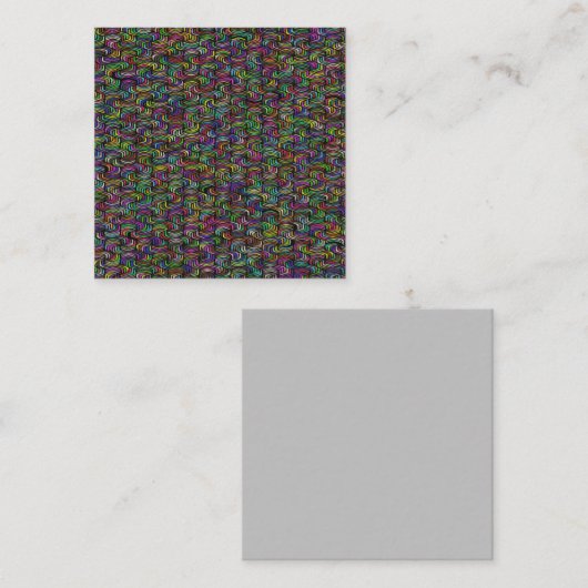 幾何学的抽象芸術モザイクアート スクエア名刺 (正面/裏面)