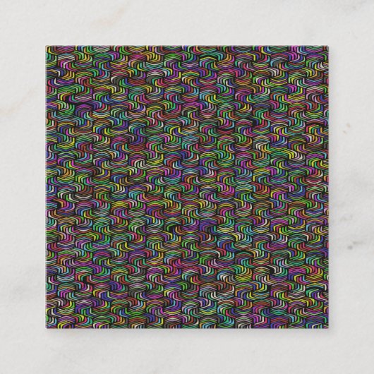 幾何学的抽象芸術モザイクアート スクエア名刺 (正面)