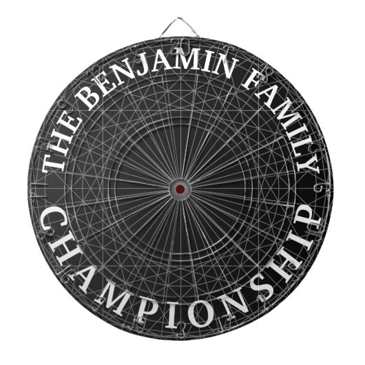 幾何学的抽象芸術モダンのカスタマイズ可能な家族の贈り物 ダーツボード (正面)