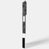 幾何学的抽象芸術モノグラム白黒ストライプー Case-Mate iPhoneケース (裏面 / 右)