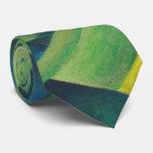 幾何学的抽象芸術ヴィレッジウーマンとヘッドスカーフ ネクタイ (ロール)