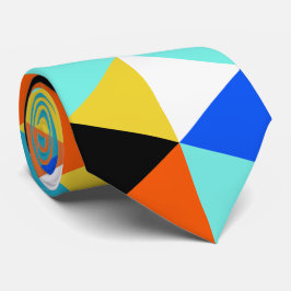 幾何学的抽象芸術三角形パターンネックタイ ネクタイ
