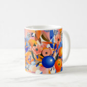 幾何学的抽象芸術作品。スタイル:非表象 コーヒーマグカップ (正面右)