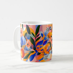 幾何学的抽象芸術作品。スタイル:非表象 コーヒーマグカップ