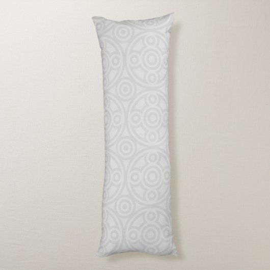 幾何学的抽象芸術円リンクグレーのモミー ボディピロー (裏面 (縦))