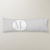 幾何学的抽象芸術円リンクグレーのモミー ボディピロー (正面)