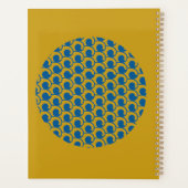 幾何学的抽象芸術波名前をカスタムするプランナー プランナー手帳 (裏面)