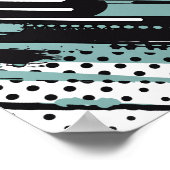 幾何学的抽象芸術波 ポスター (角)