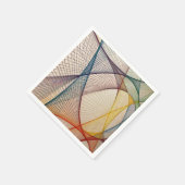 幾何学的抽象芸術紙ナプキン スタンダードカクテルナプキン (角)