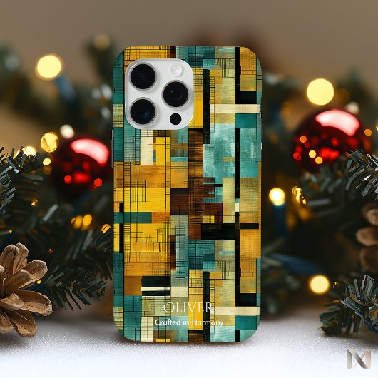 幾何学的抽象芸術調和自然 – 高度 Case-Mate iPhoneケース