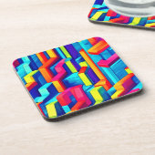 幾何学的抽象芸術調和 コースター (左側)