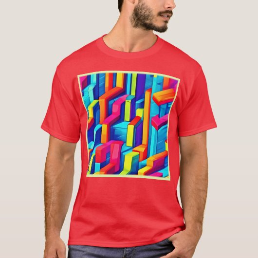 幾何学的抽象芸術調和 Tシャツ (正面)