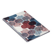 幾何学的抽象芸術赤い青のパターン ノートブック (右側)