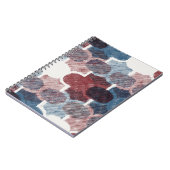 幾何学的抽象芸術赤い青のパターン ノートブック (左側)