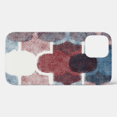 幾何学的抽象芸術赤い青のパターン Case-Mate iPhoneケース (裏面 (横))