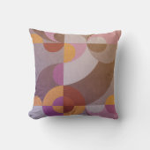 幾何学的抽象芸術逆円パタカラフルーン クッション (正面)