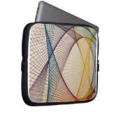 幾何学的抽象芸術電子バッグ ラップトップスリーブ (正面右)