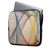 幾何学的抽象芸術電子バッグ ラップトップスリーブ (正面左)