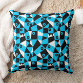 幾何学的抽象芸術030919 – スカイブルー クッション (ブランケット)