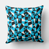 幾何学的抽象芸術030919 – スカイブルー クッション (裏面)