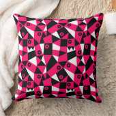 幾何学的抽象芸術030919 – ネオン赤 クッション (ブランケット)