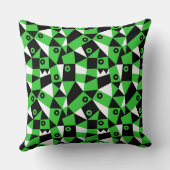 幾何学的抽象芸術030919 -春緑 クッション (裏面)