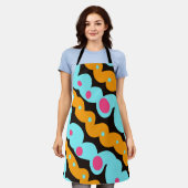 幾何学的抽象芸術 エプロン (着用した状態)