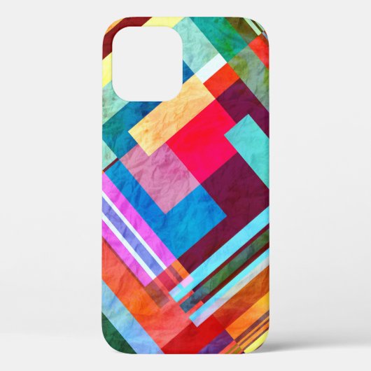 幾何学的抽象芸術、グラフィックカラー背景。 Case-Mate iPhoneケース (裏面)