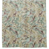 幾何学的抽象芸術 シャワーカーテン (正面)