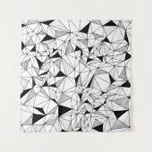 幾何学的抽象芸術：ポリゴンバックグラウンドアート。 タペストリー (正面(横))