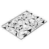 幾何学的抽象芸術：ポリゴンバックグラウンドアート。 ノートブック (左側)