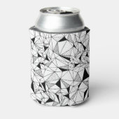 幾何学的抽象芸術:ポリゴンバックグラウンドアート。 缶クーラー (缶裏面)