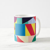 幾何学的抽象芸術:ヴィンテージシームレスパターン。 コーヒーマグカップ (正面右)