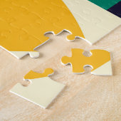 幾何学的抽象芸術:ヴィンテージシームレスパターン。 ジグソーパズル (側面)