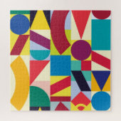 幾何学的抽象芸術:ヴィンテージシームレスパターン。 ジグソーパズル (横)