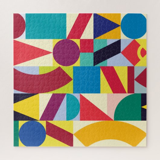 幾何学的抽象芸術:ヴィンテージシームレスパターン。 ジグソーパズル (縦)