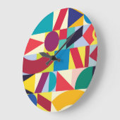 幾何学的抽象芸術:ヴィンテージシームレスパターン。 ラージ壁時計 (傾斜)